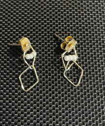 no brand | ゴールド×ミニパール(ピアス（両耳用）)