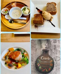 中崎町のフレンチ🍽️ | 前菜、メイン(鰤のポワレ)、ドリンクとデザート3種で1600円とお得なカジュアルフレンチ🍽️友人と中崎町にてランチ、ぶらぶら、カフェ☕️色々美味しかった🤤(その他)