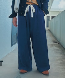 used | 古着屋woonyオリジナルフレンチアンティークリネンラインパンツ(その他パンツ)