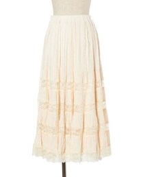 an another angelus | レース切替ティアードロングスカート/an3 limited [41DG03q001]

(スカート)