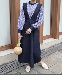 K.growth | バックリボンデニムジャンパースカート(ジャンパースカート)