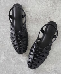 welleng | カットワークレースアップサンダル(サンダル)