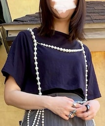 Samansa Mos2 blue | Tシャツ/カットソー