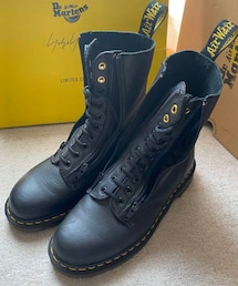 Yohji Yamamoto POUR HOMME | スムースレザー  ダブルZIPPER 10ホールブーツ(ブーツ)