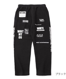 WHITE MOUNTAINEERING | WM LOGO RANDAM PRINTED SWEAT PANTS／White Mountaineering（ホワイトマウンテニアリング）(スウェットパンツ)