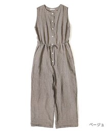 HOME' UNDERWEAR | チドリリネンノースリーブオールインワンウイメンズ/HOMES' UNDER WEAR(ホームズアンダーウエア)(サロペット/オーバーオール)