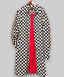 ステンカラーコート | チェッカーフラッグ柄🏁✨(ジャケット/アウター)