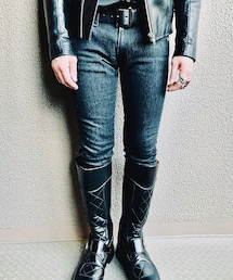 EVISU | ブラックデニムスキニーパンツ(デニムパンツ)