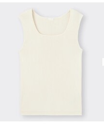 GU | リブスクエアネックニットタンクトップ サイズM(タンクトップ)