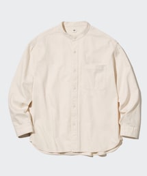 UNIQLO | デニムオーバーサイズスタンドカラーシャツ　サイズXL(シャツ/ブラウス)