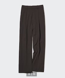 UNIQLO | タックワイドパンツ（丈長め、ワンタック）サイズM(パンツ)