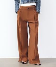 ZARA | ルーズフィットドレープパンツ　S(パンツ)
