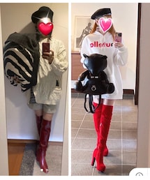 あかりん（左）ニーハイブーツ仲間🙆‍♀️🙆‍♀️💕 | あかりん🙋‍♀️ありがとうです♬とても嬉しい🤗💕(フィギュア)