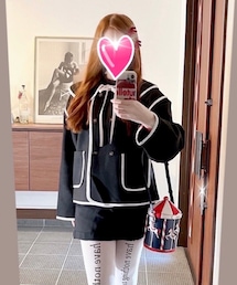 LAC-VERT | 2WAYパイピングフェルトジャケット(その他アウター)