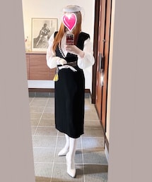 La boutique BonBon | 【最強愛されワンピ】ダブルクロススカラップパールジャンドレ(ワンピース)