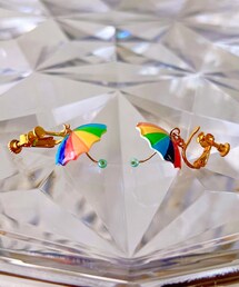 傘のイヤリング | 虹カラー☂️🌈✨(イヤリング)