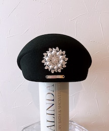 ブローチ付きフェルトハット | きちんと感好き♡(帽子)