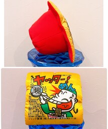 エスケイジャパン | ヤッター！めん・駄菓子♡初めて見た😙(クッション/クッションカバー)