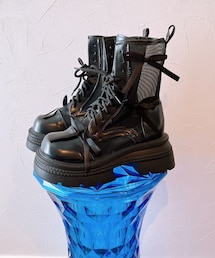 リボン付きブーツ | メッシュで透け感♡(ブーツ)