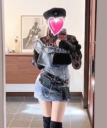 H&M | ベアトップデニムワンピース♡(ワンピース/ドレス)