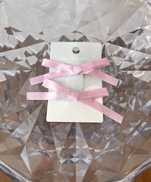 DAISO | ピンク♡リボン(ヘアピン)