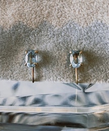 アクアマリン・イヤリング | シンプルデザイン♡(イヤリング)