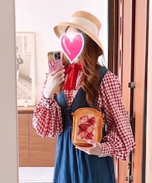 MERLOT | ギンガムパフスリブラウス(シャツ/ブラウス)