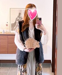 andme | フェイクファーベスト(ベスト)