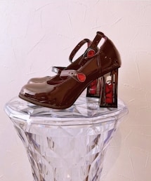 バラ🌹パンプス | ヒールにバラの花びら入り🌹(パンプス)