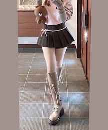 スカパン | プリーツスカート♡リボン付き🎀(スカート)