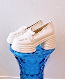 厚底ローファー | 面白いヒールデザイン♡(ローファー)