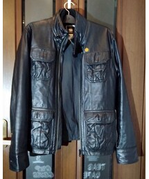 G-STAR | 牛革の生地・古着・傷みあり(ライダースジャケット)
