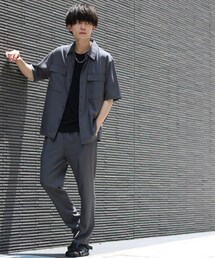 SITRY | ポリトロ ビッグジャケット&タックテーパードパンツ セットアップ/ワンマイルウェア(セットアップ)