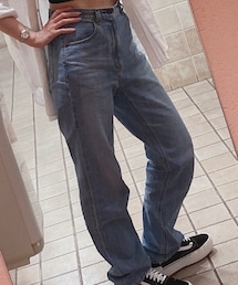 GU | Mサイズの丈長め(デニムパンツ)