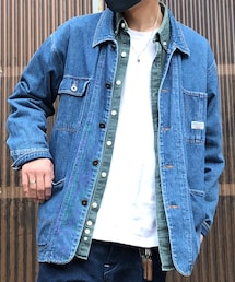 PRACT DENIM | PRACT DENIMカバーオール サイズ不明 42 or XL 位(デニムジャケット)