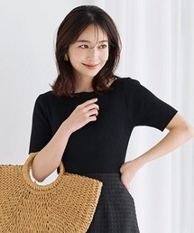 KOBE LETTUCE | 選べるネック 半袖リブニットトップス(ニット/セーター)
