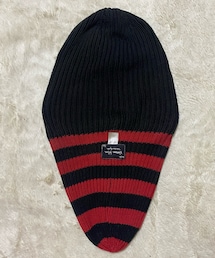 NUMBER (N)INE | 初期ナンバーナイン/2003AWカート期バルーンニット黒×赤ボーダー(ニットキャップ/ビーニー)