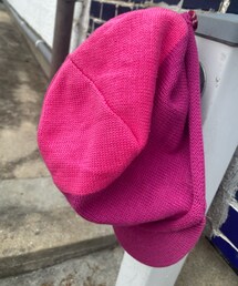 GOODENOUGH | ツバ付きビーニー/ピンク×パープル(ニットキャップ/ビーニー)