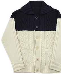 uniform experiment | uniform experiment ‘2 TONE FISHERMAN KNIT CARDIGAN’フィッシャーマンニット カーディガン(カーディガン/ボレロ)