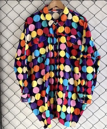 古着 | ドロップショルダー/マルチドットシャツ(シャツ/ブラウス)