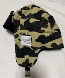 A BATHING APE | a bathing ape フライトキャップ　1st イエローカモ//18aw(帽子)