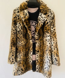 古着 | 古着の豹柄ファーコート(ムートンコート)
