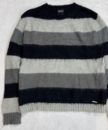 DIESEL | モノトーンボーダーモヘア(ニット/セーター)