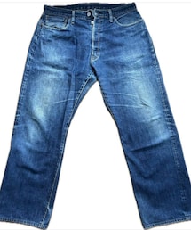 Denime | 最初期 D-HG 1118ワイドストレート / ボタンフライ、紙パッチ1997年(デニムパンツ)