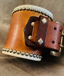 WOLF’S HEAD | ウルフズベッド/オーダーメイド70mm ブラウン×ベージュ(バングル/リストバンド)