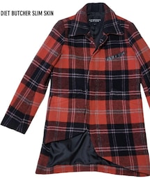 DIET BUTCHER SLIM SKIN | 2002 メルトンウールレイヤードチェスターコート(チェスターコート)