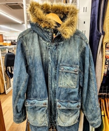 Johnbull | 90's ビンテージ加工N-3B型デニムコート　　　　　　　　　　ミリタリーの定番「N-3B」をサンプリングし、ジョンブル自慢の良質なデニム生地で再構築した存在感抜群の一着(ミリタリージャケット)