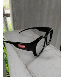 自分でSupreme仕様にしたメガネ😂 | 伊達メガネにステッカー貼っただけです🤣(メガネ)