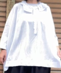 45R | アイスコットンのポンチョフーディ(トップス)