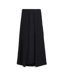 Yohji Yamamoto | WOOL GABARDINE PANELED PLEATED SKIRT(スカート)